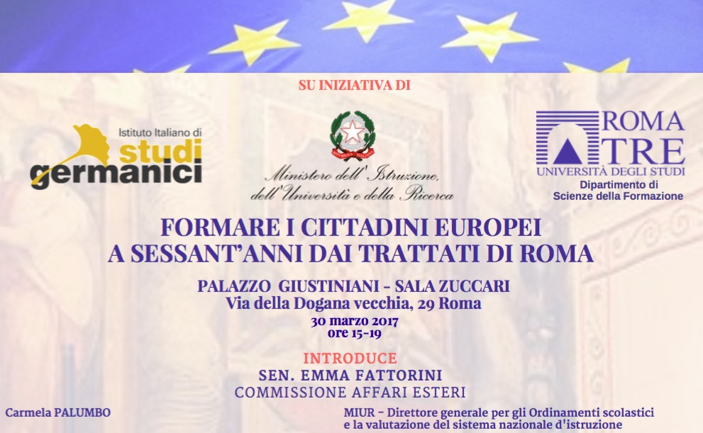 Conference – Forming European citizens in the 60 years since the signing of the Treaties of Rome
